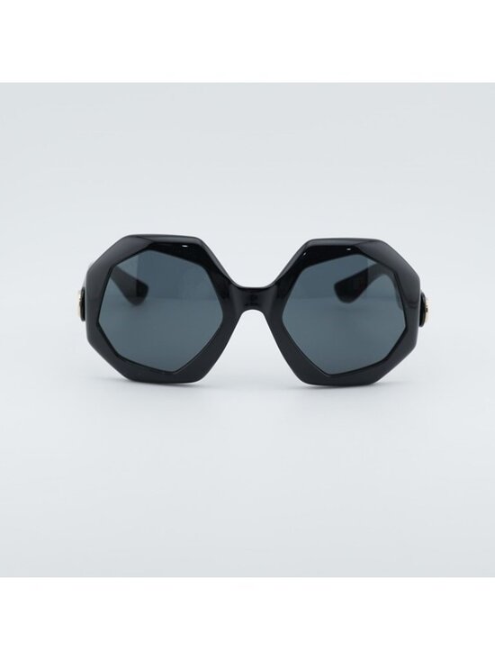 Gucci GG1242S 001 Women Sunglasses Black Geometric Frame, Grey Lenses main image 4
